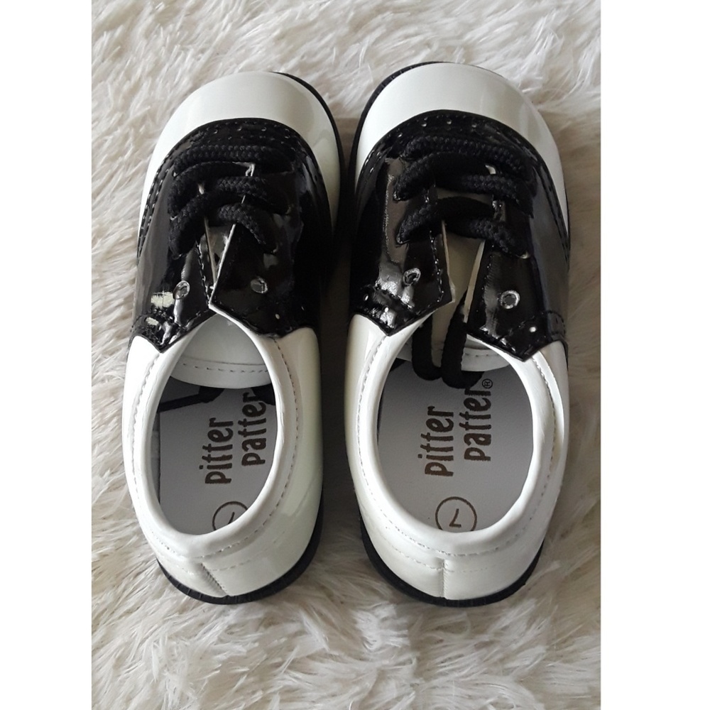 BLACK AND WHITE Saddle Shoes vintage style - Picture 6 of 8